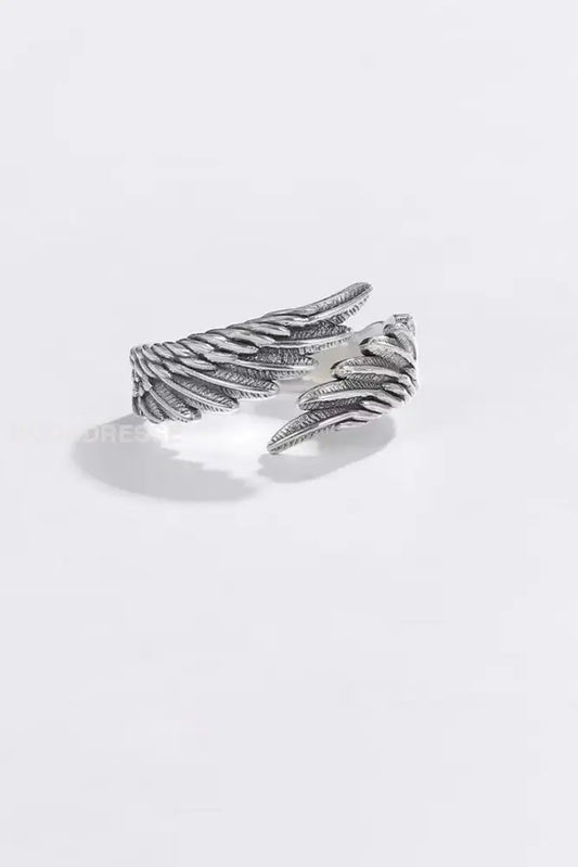 Ängelvingar öppna ringe silver.