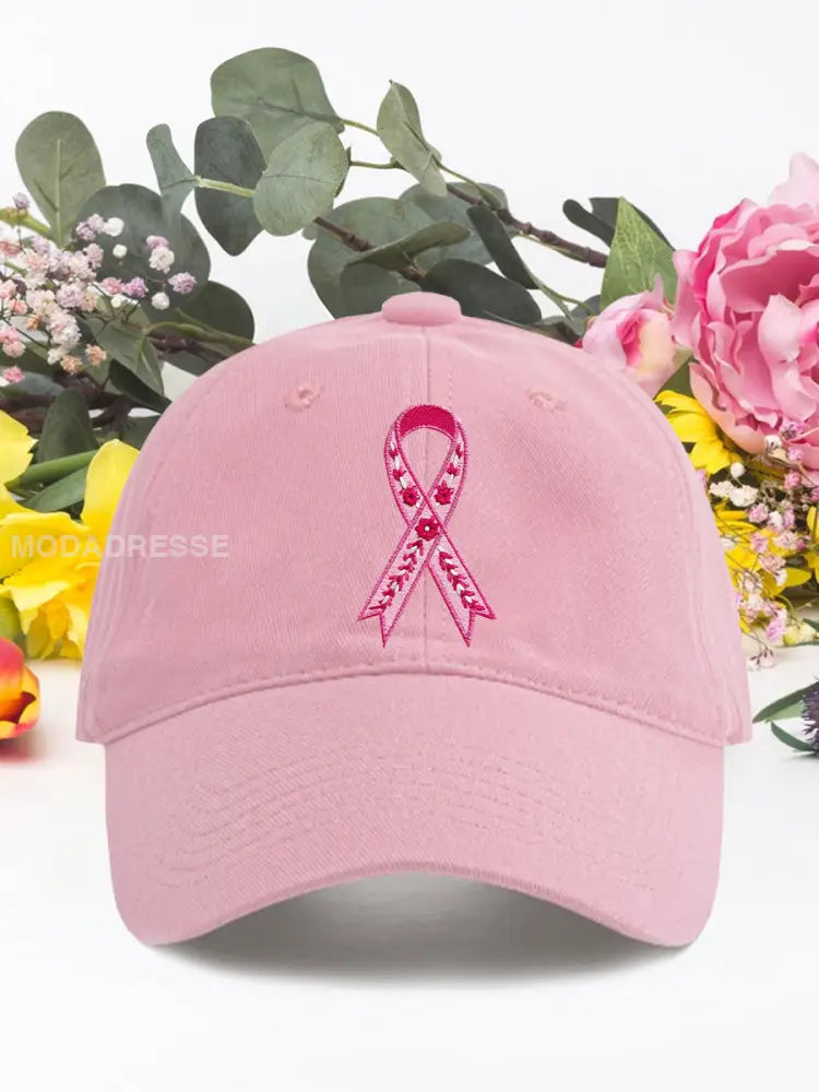 Bröstcancer rosa band unisex hatta rost / ONE