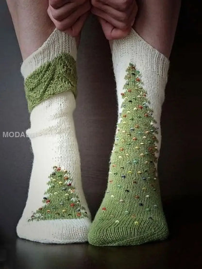 Christmas tree unisex socks As picture / ONE