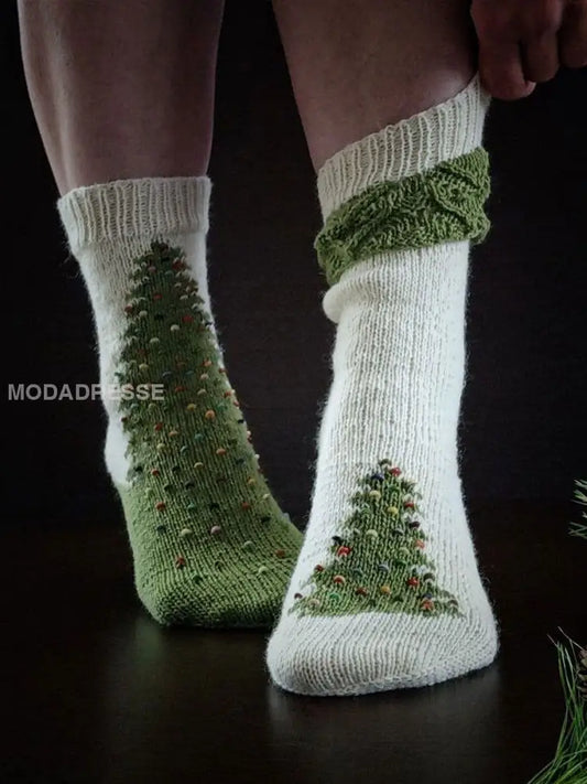 Christmas tree unisex socks As picture / ONE