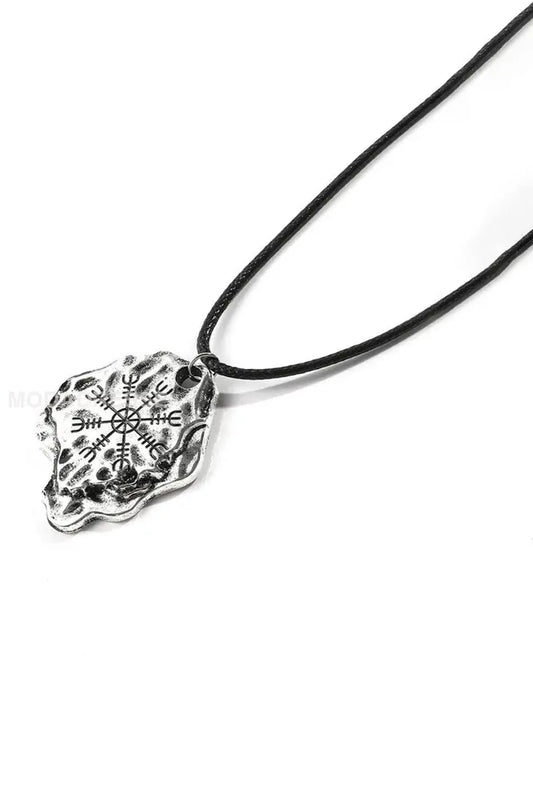 Fashionabla Retro snöflingor Pendant Läder led halsband tillbehör Läder silver.