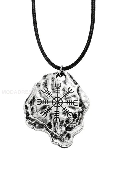 Fashionabla Retro snöflingor Pendant Läder led halsband tillbehör Läder silver.