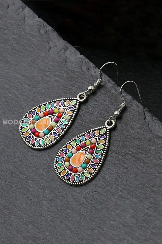 Geometriske øreringer svart- sølv