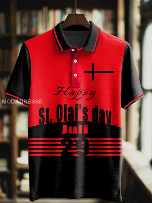 Glad St. Olafs dag skriv ut korte erme- T- skjermer S