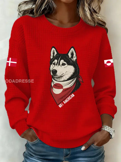 Grønlands hunde-sweatshirt rød / S