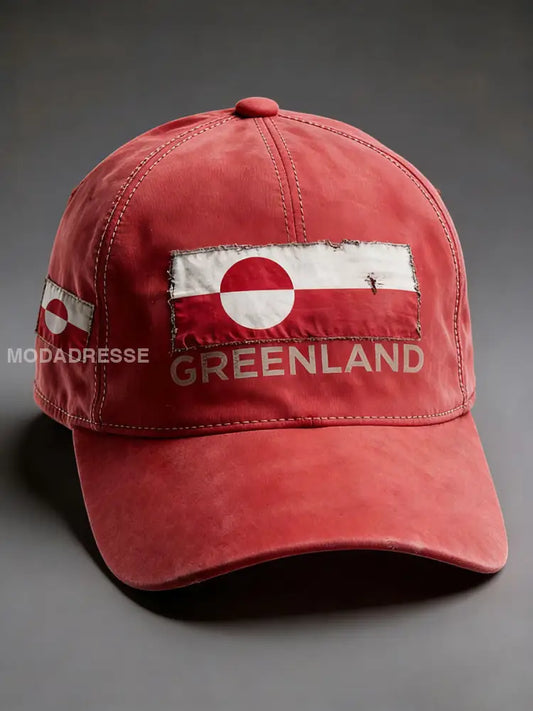 Grønlands trykt Casual Unisex Hat rød / ONE