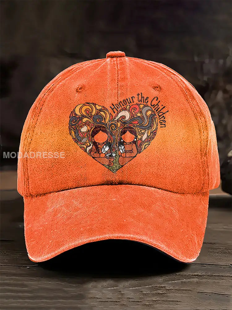 Hedra barnen unisex hattar. oräng / ONE