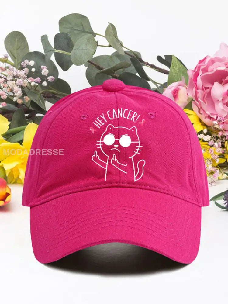 Hej cancer bröstcancer neutrala hattar. rosröd / ONE