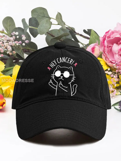 Hej cancer bröstcancer neutrala hattar. svart / ONE