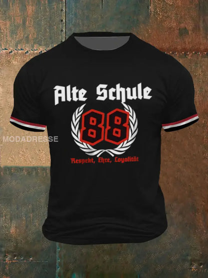 Herrar Alte Schule korta ärmar T-shirt svart / S