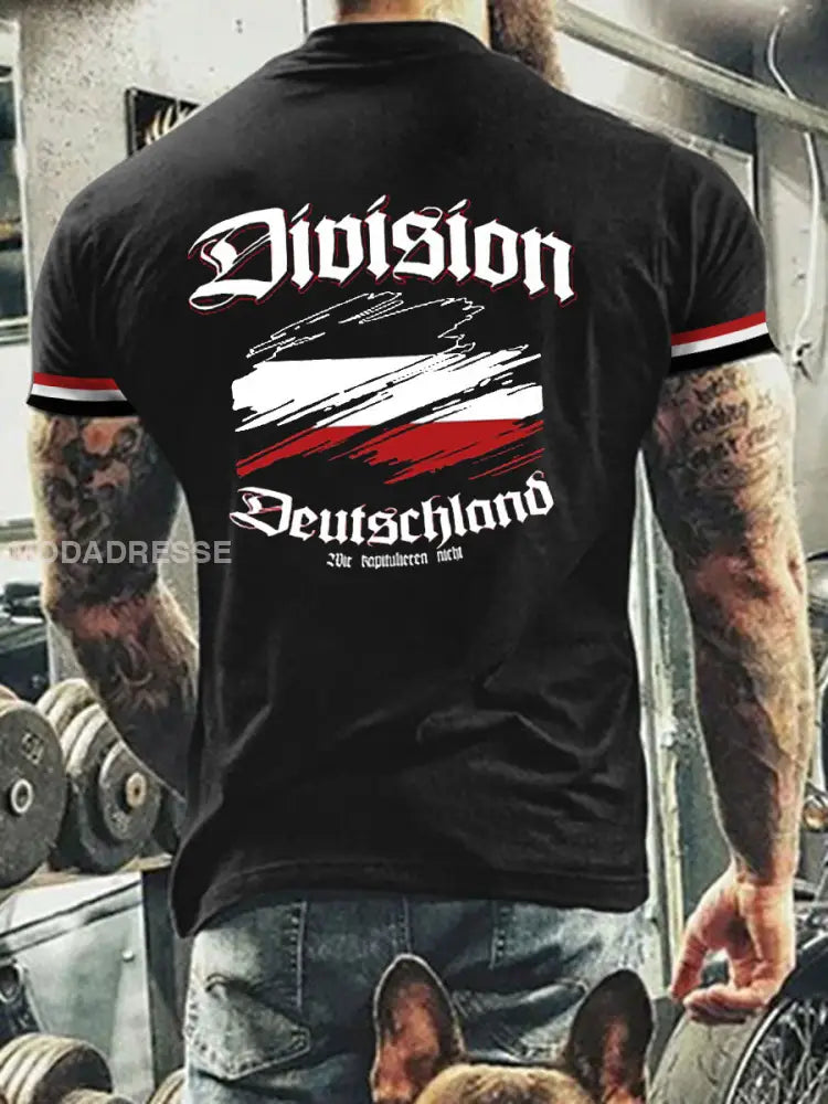 Herravdelning Deutschland tryckt T-shirt