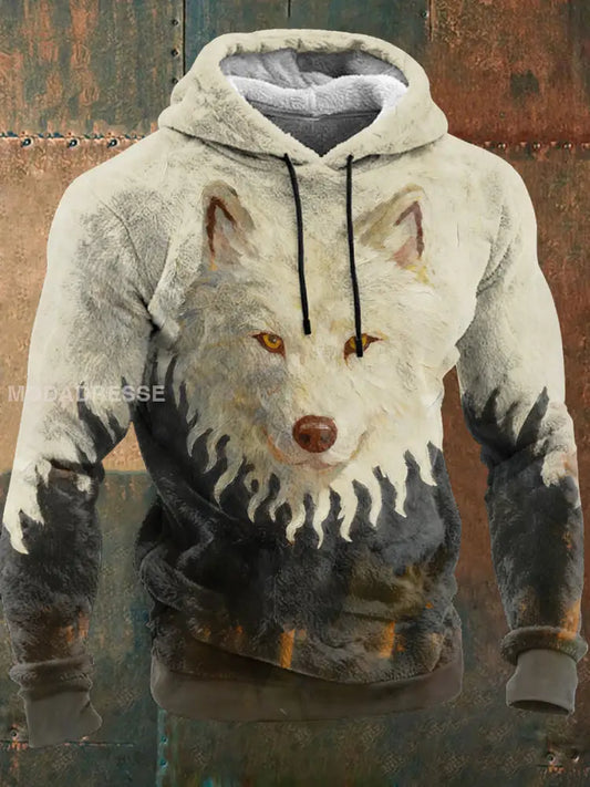 Herrens flannel Hoodie. som bild / S