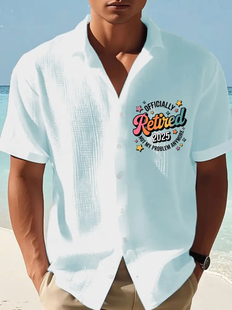 Herrens Jimmy Buffett Dag våffle tröja ljusblå / S