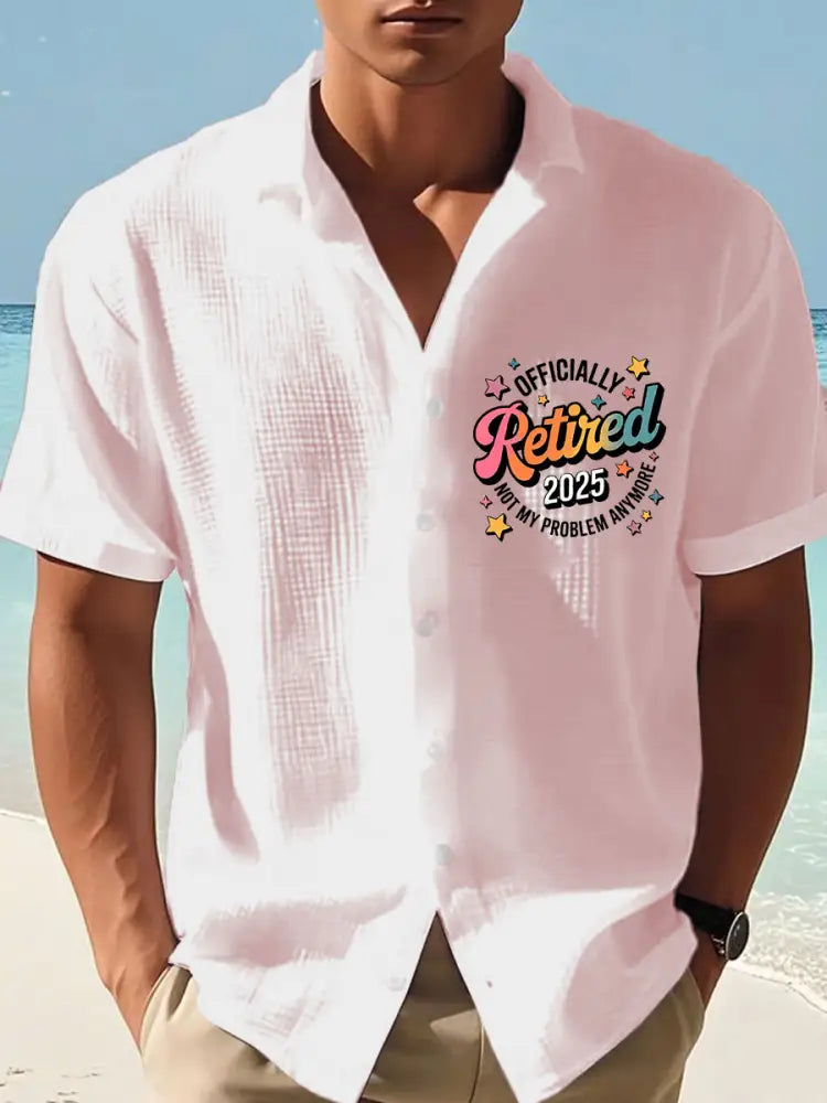 Herrens Jimmy Buffett Dag våffle tröja ljusrosa / S