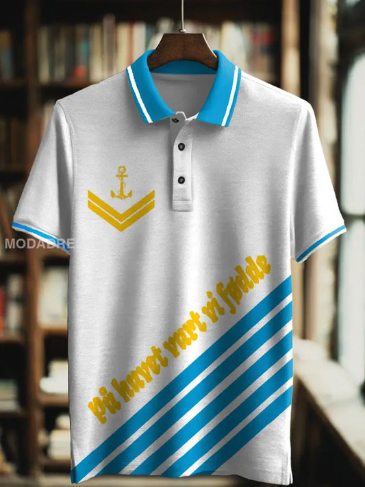 Herrens norske marine styrke Skriv ut Polo hals Kort erme T-shirt S