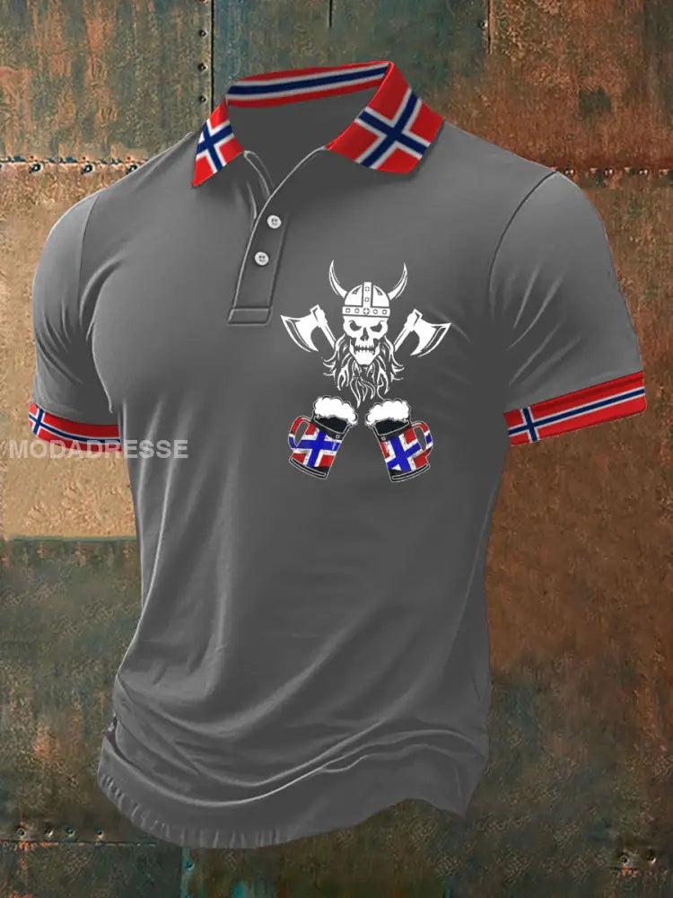 Herrens Øl Polo-skjorte lyggrå / S