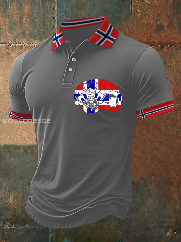 Herrens Øl Polo-skjorte lyggrå / S