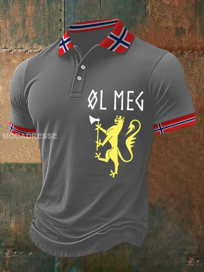 Herrens Øl Polo-skjorte lyggrå / S