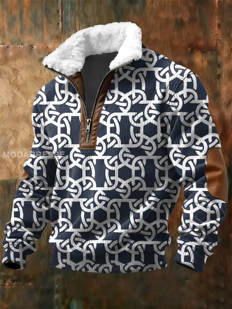 Herrens Retro Viking keltisk knop Casual Sweatshirt som bild / S