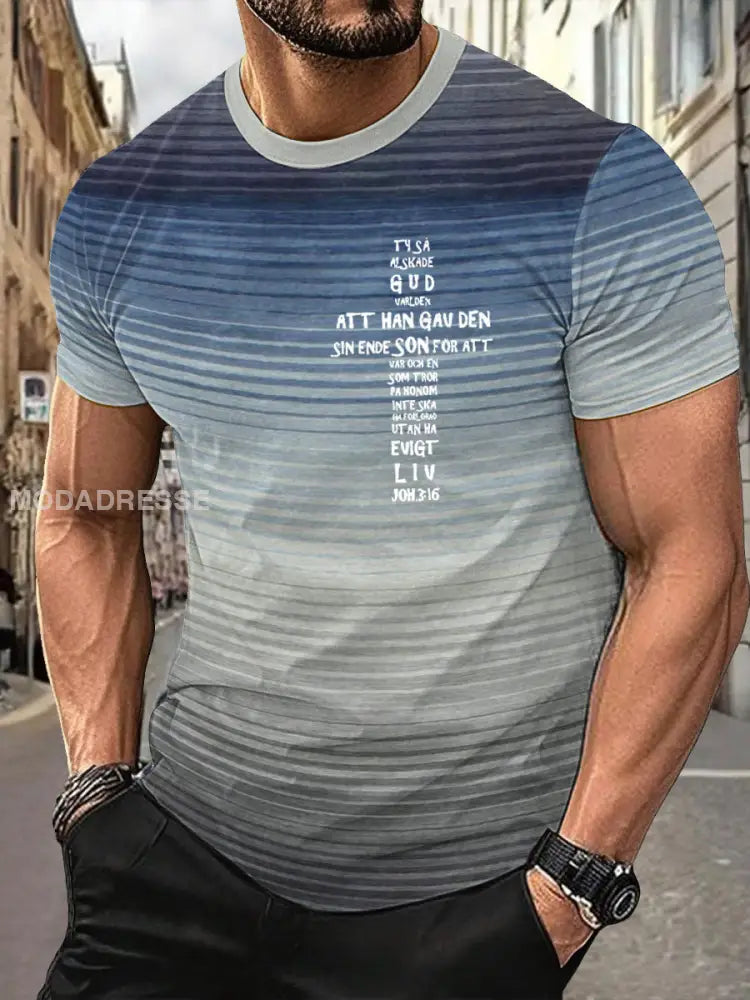 Herrens Sverige Faith God T-shirt blå / S