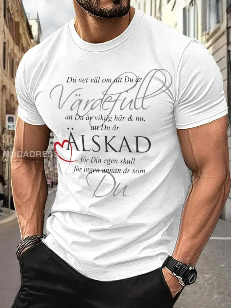 Herrens Sverige Faith God T-shirt vitt / S
