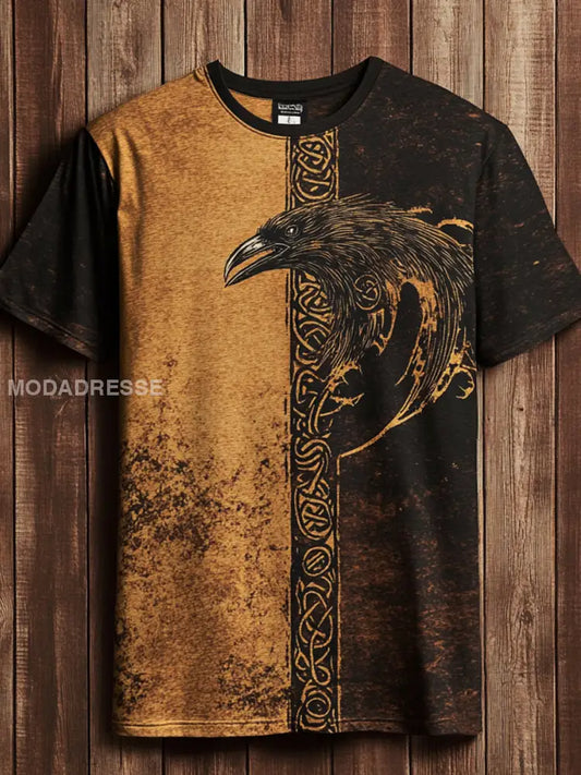 Herrens Viking Raven T-shirt som bild / S