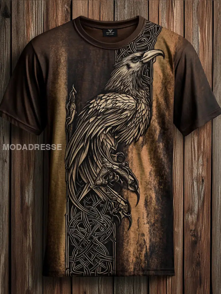 Herrens Viking Raven T-shirt som bild / S
