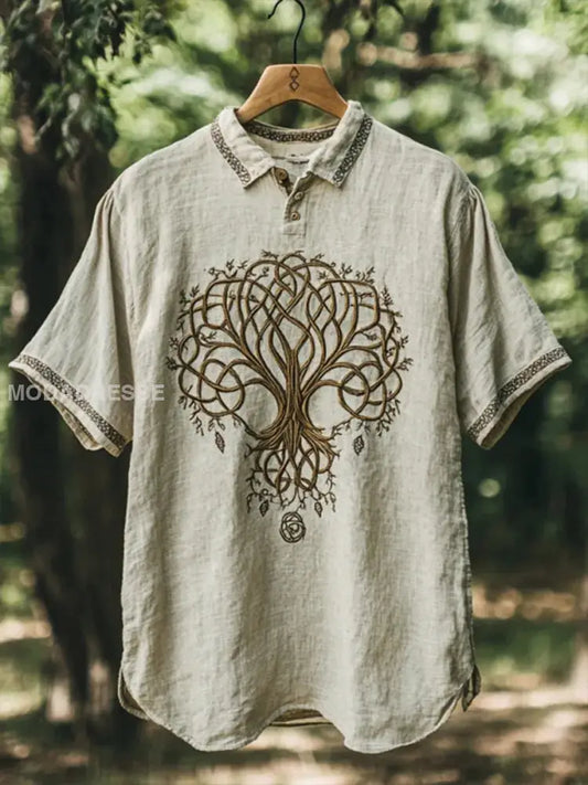 Herrens Viking T-shirt Aprikot / S