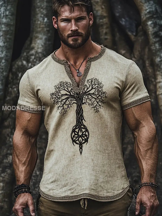 Herrens Viking T-shirt Aprikot / S