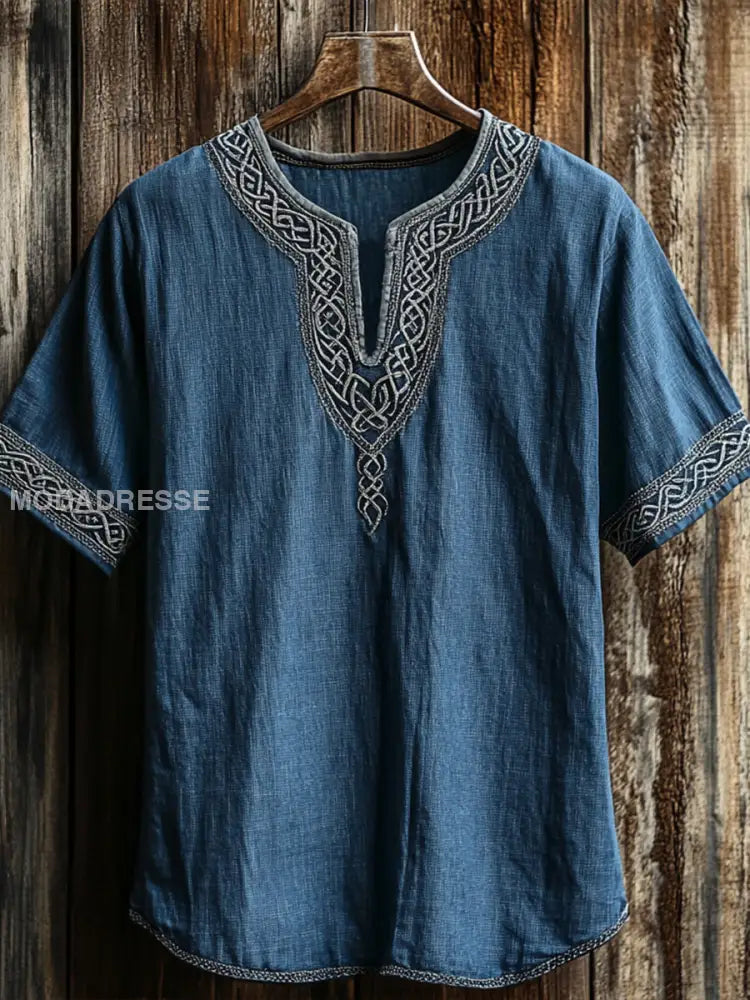 Herrens Viking T-shirt blå / S