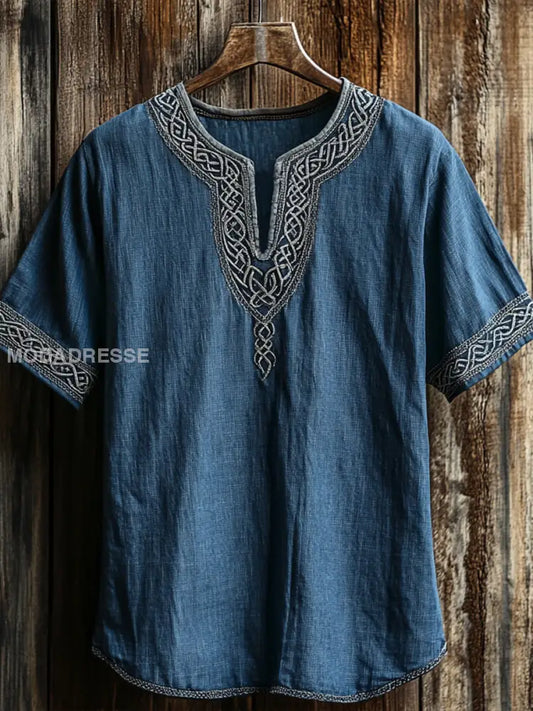 Herrens Viking T-shirt blå / S