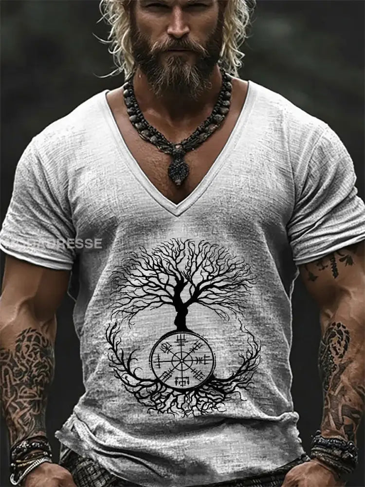 Herrens Viking T shirt grå / S