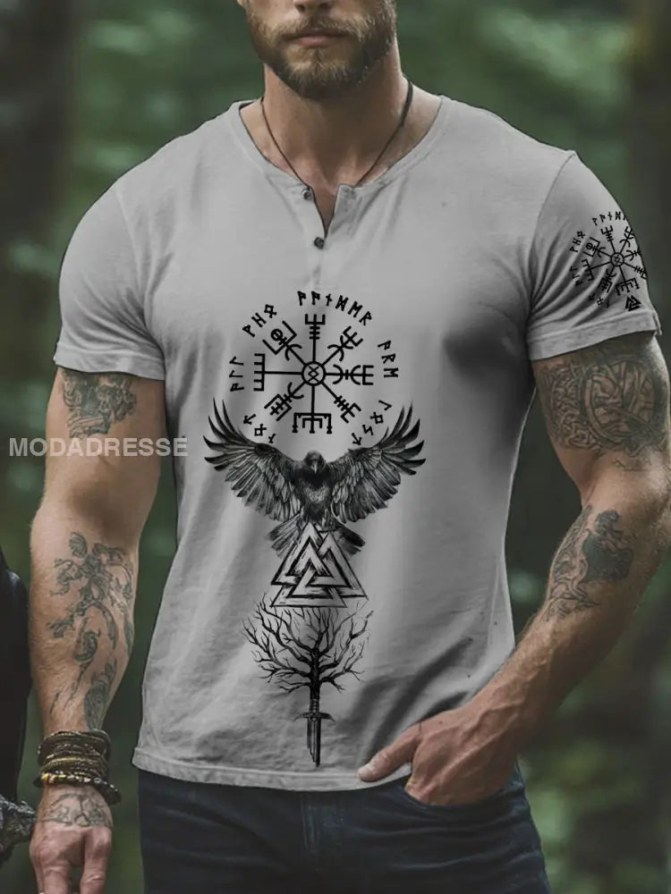 Herrens Viking T-shirt grå / S