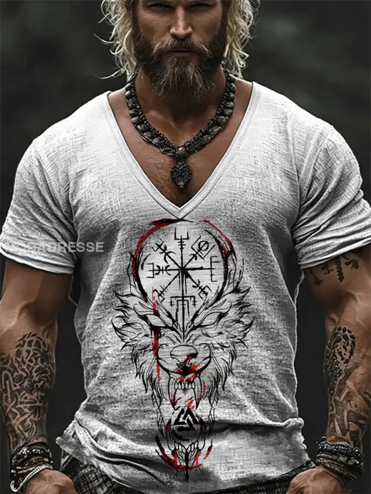 Herrens Viking T shirt grå / S
