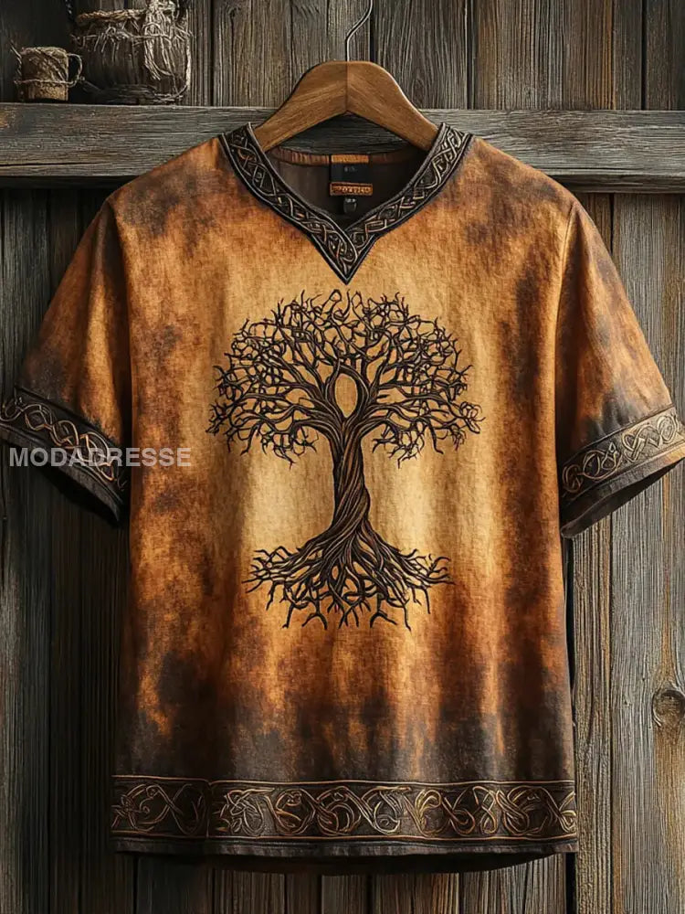 Herrens Viking T-shirt Khaki / S