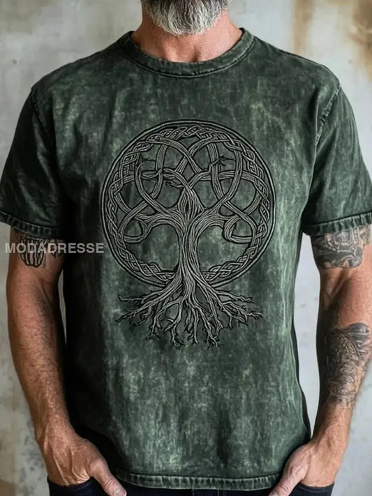 Herrens Viking T-shirt mörk gröna / S