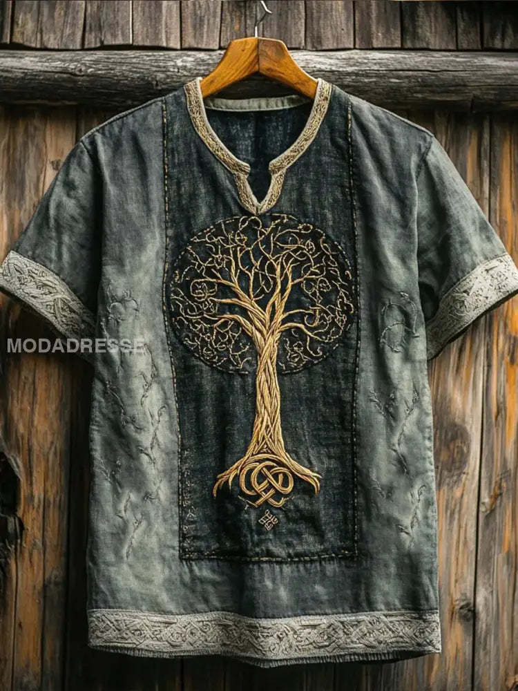 Herrens Viking T-shirt mörk gröna / S