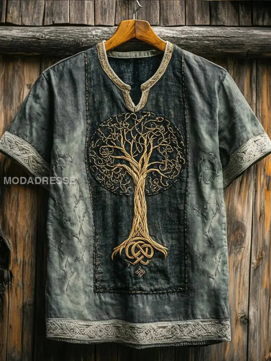 Herrens Viking T-shirt mörk gröna / S