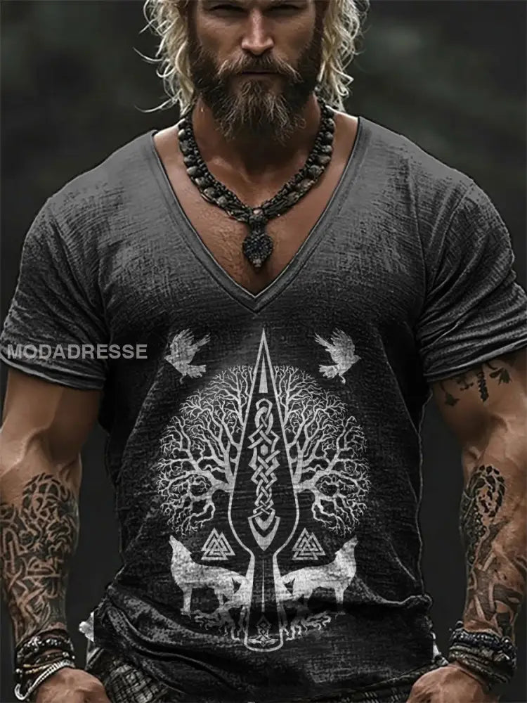 Herrens Viking T shirt svart / S