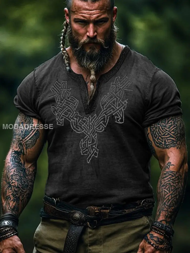 Herrens Viking T-shirt svart / S