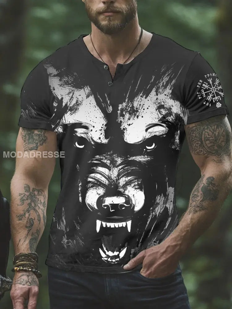 Herrens Viking T-shirt svart / S