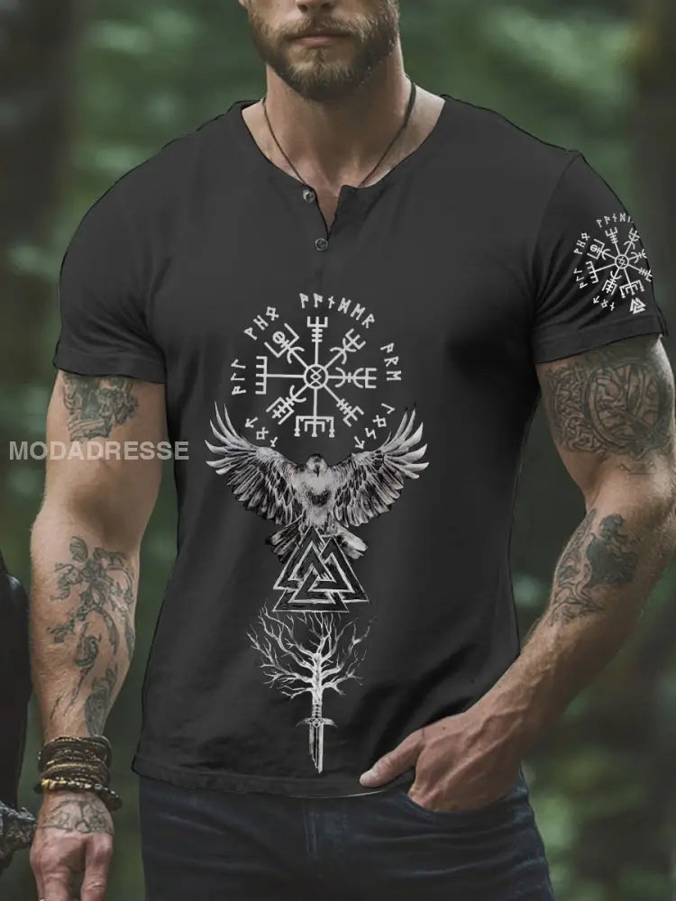 Herrens Viking T-shirt svart / S