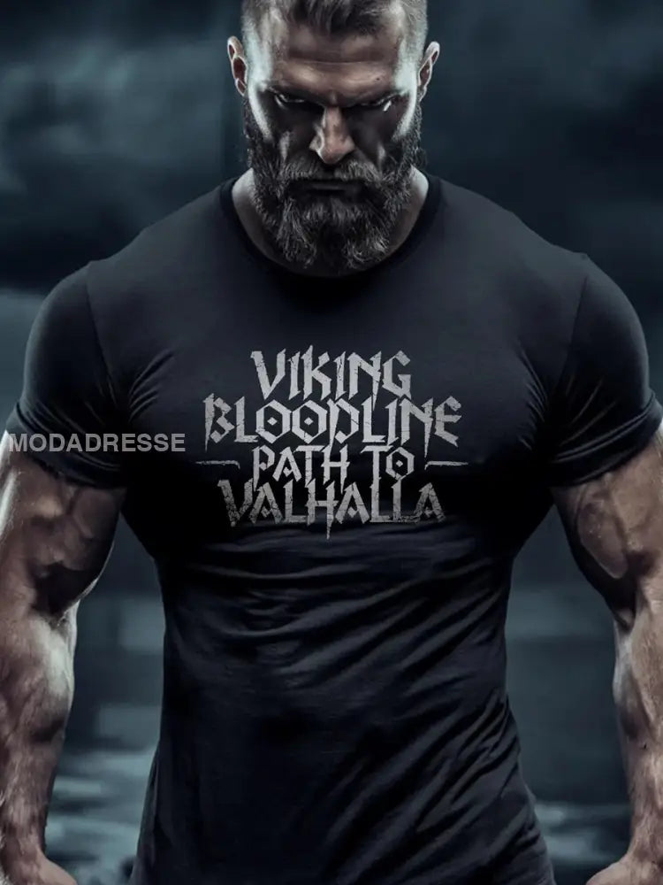 Herrens Viking T-shirt svart / S