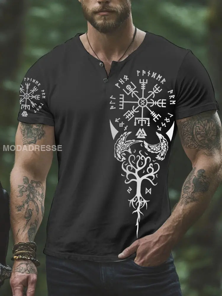 Herrens Viking T-shirt svart / S