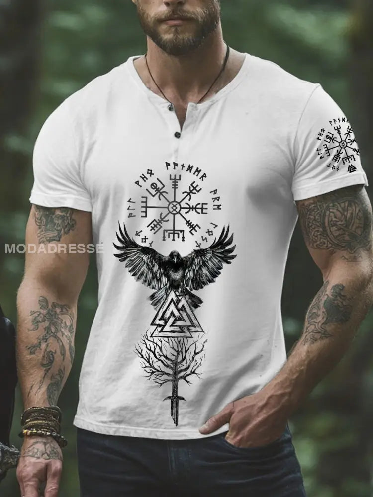 Herrens Viking T-shirt vit / S