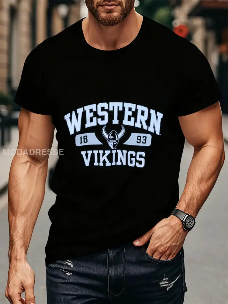 Herrens Vintage Svenska Minnes-T-shirt A / S