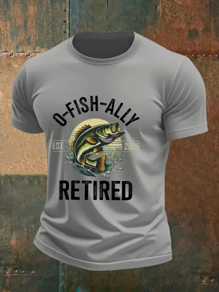 Herrpensionering T-shirt ljusgrå / S