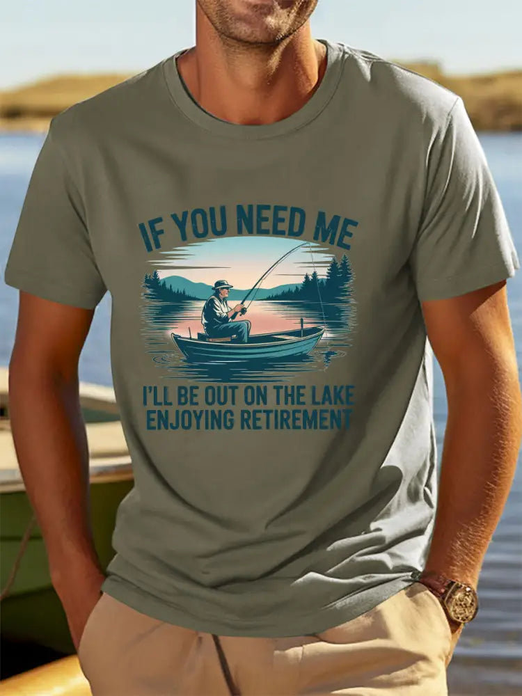 Herrpensionering T-shirt militär grön / S