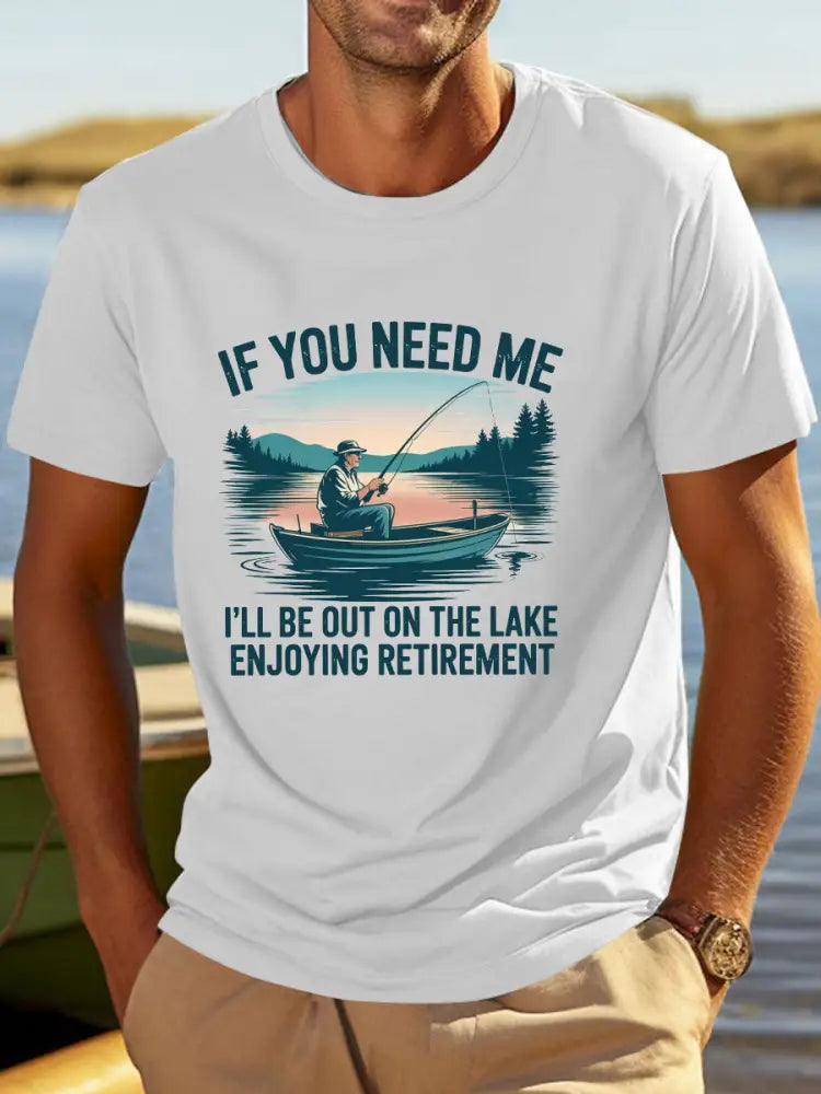 Herrpensionering T-shirt vit / S