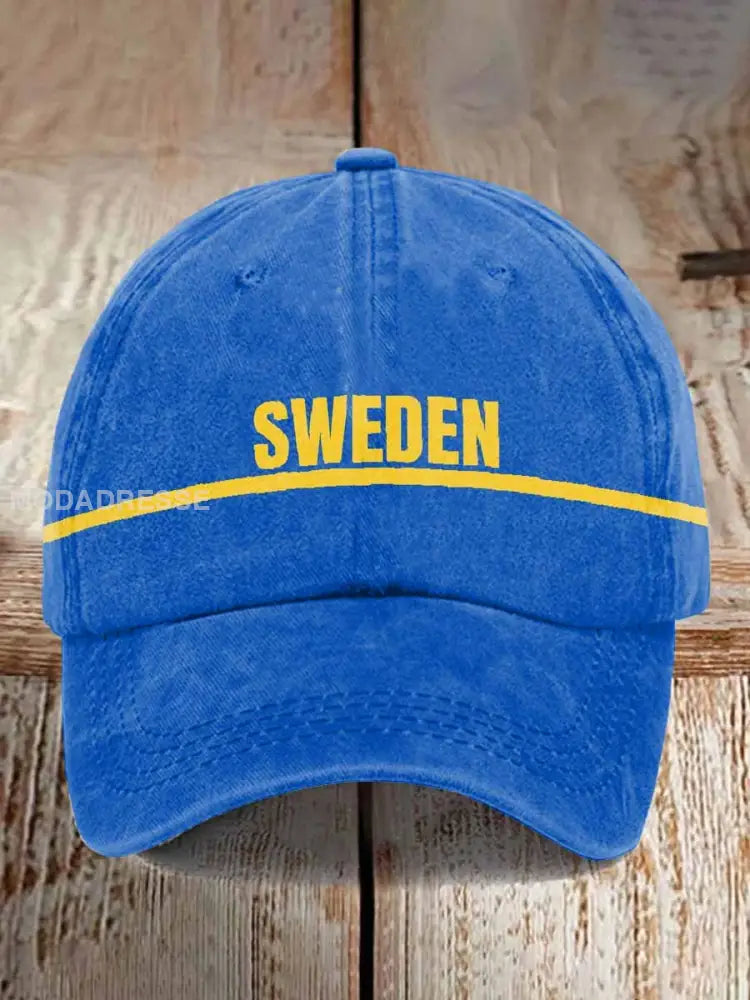 Herrretro Svenskt Tematryckt Casual Keps som bild / JM